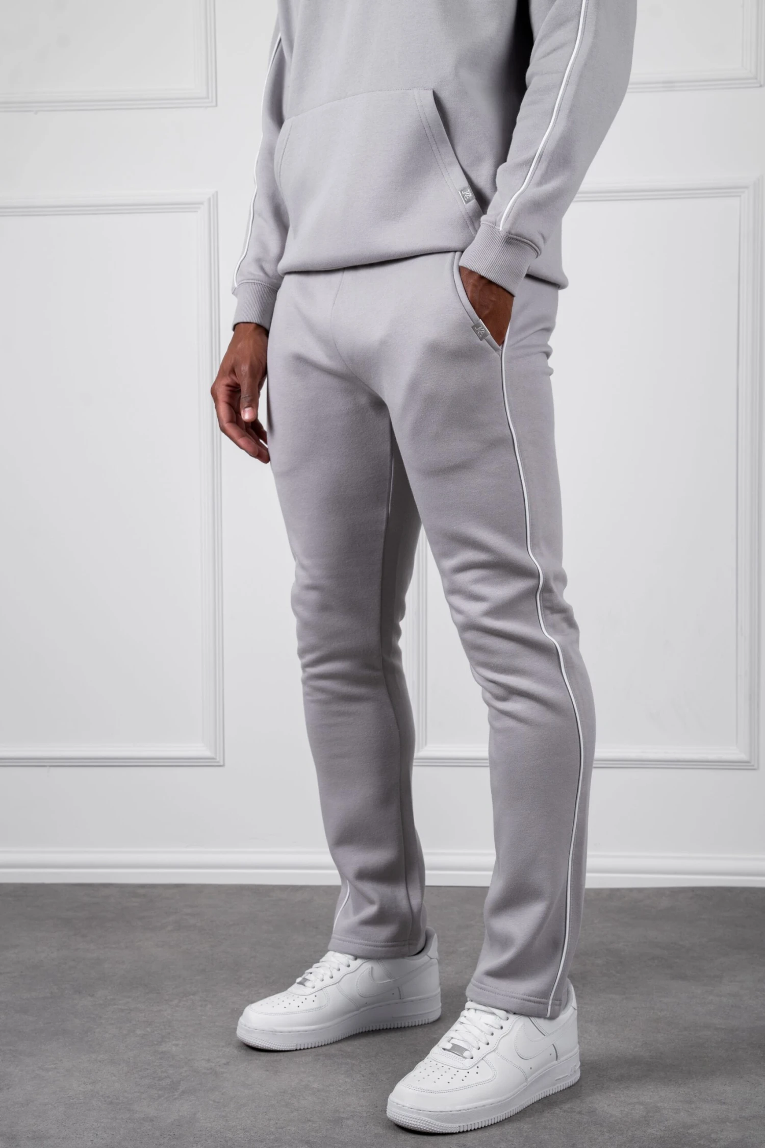 Piping Detail Straight Leg Jogger - Grey(Piping Detail Straight Leg Jogger Grey) 4 Piping Detail Straight Leg Jogger - Grey(Piping Detail Straight Leg Jogger Grey) - Image 4