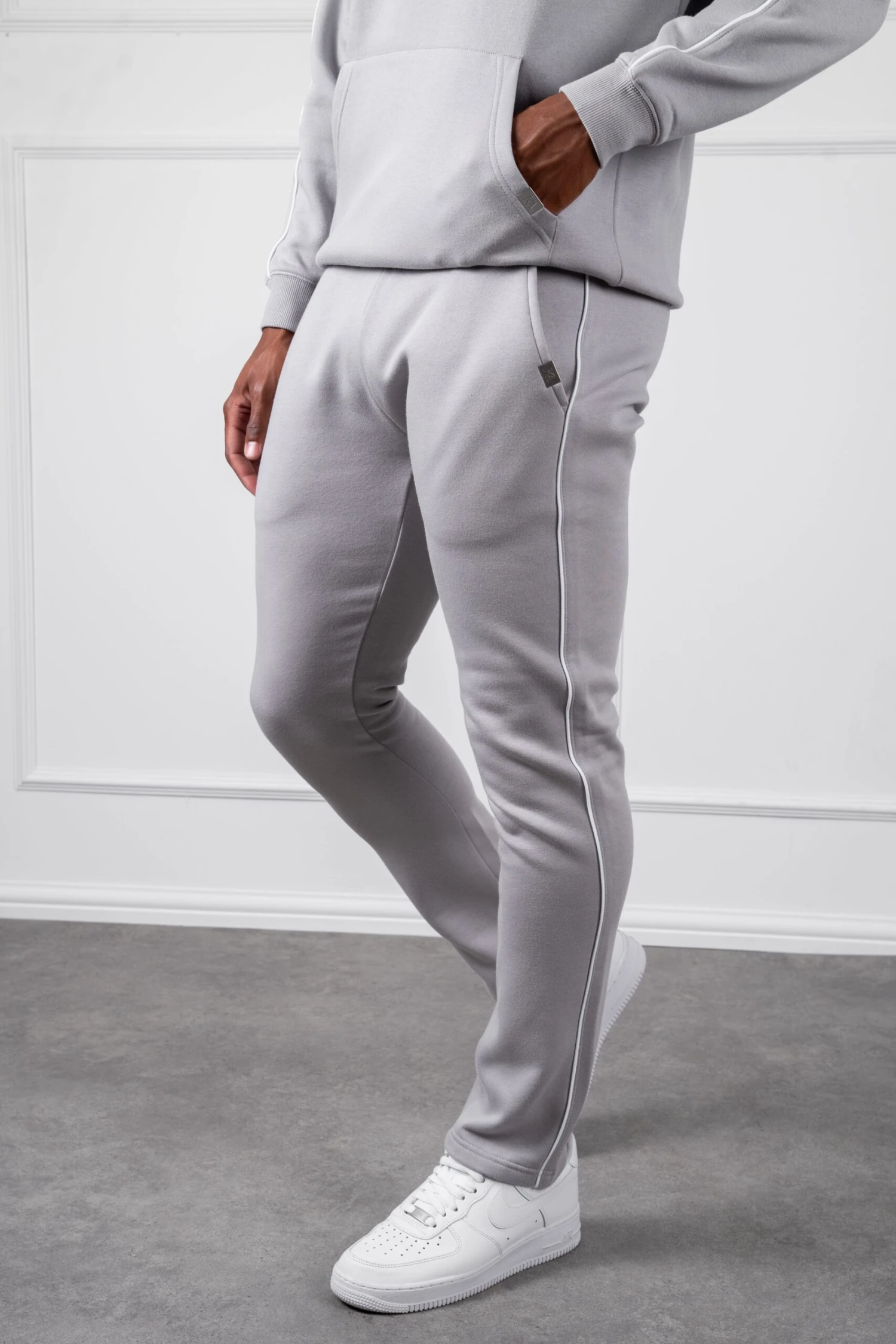 Piping Detail Straight Leg Jogger - Grey(Piping Detail Straight Leg Jogger Grey) 1 Piping Detail Straight Leg Jogger - Grey(Piping Detail Straight Leg Jogger Grey)