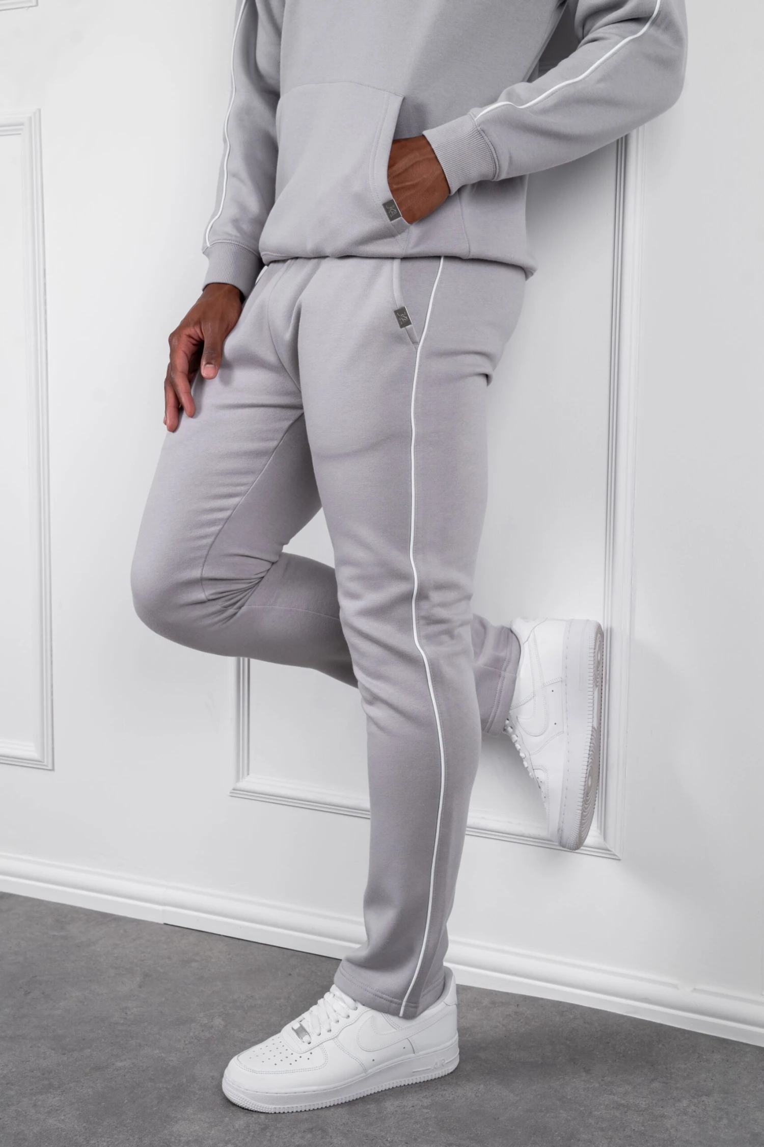 Piping Detail Straight Leg Jogger - Grey(Piping Detail Straight Leg Jogger Grey) 6 Piping Detail Straight Leg Jogger - Grey(Piping Detail Straight Leg Jogger Grey) - Image 6