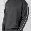 Piping Detail Hoodie - Charcoal(Piping Detail Relaxed Fit Hoodie Charcoal)
