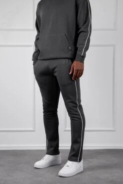 Piping Detail Hoodie - Charcoal(Piping Detail Relaxed Fit Hoodie Charcoal) -Jk Attire DSC00380 7be0561d 11e0 4053 ae1d a73ea9e73b6d