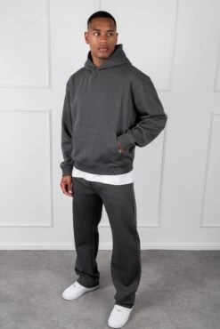 Oversized Boxy Hoodie - Charcoal(Oversized Boxy Hoodie Charcoal) -Jk Attire DSC00518