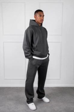 Oversized Boxy Hoodie - Charcoal(Oversized Boxy Hoodie Charcoal) -Jk Attire DSC00522