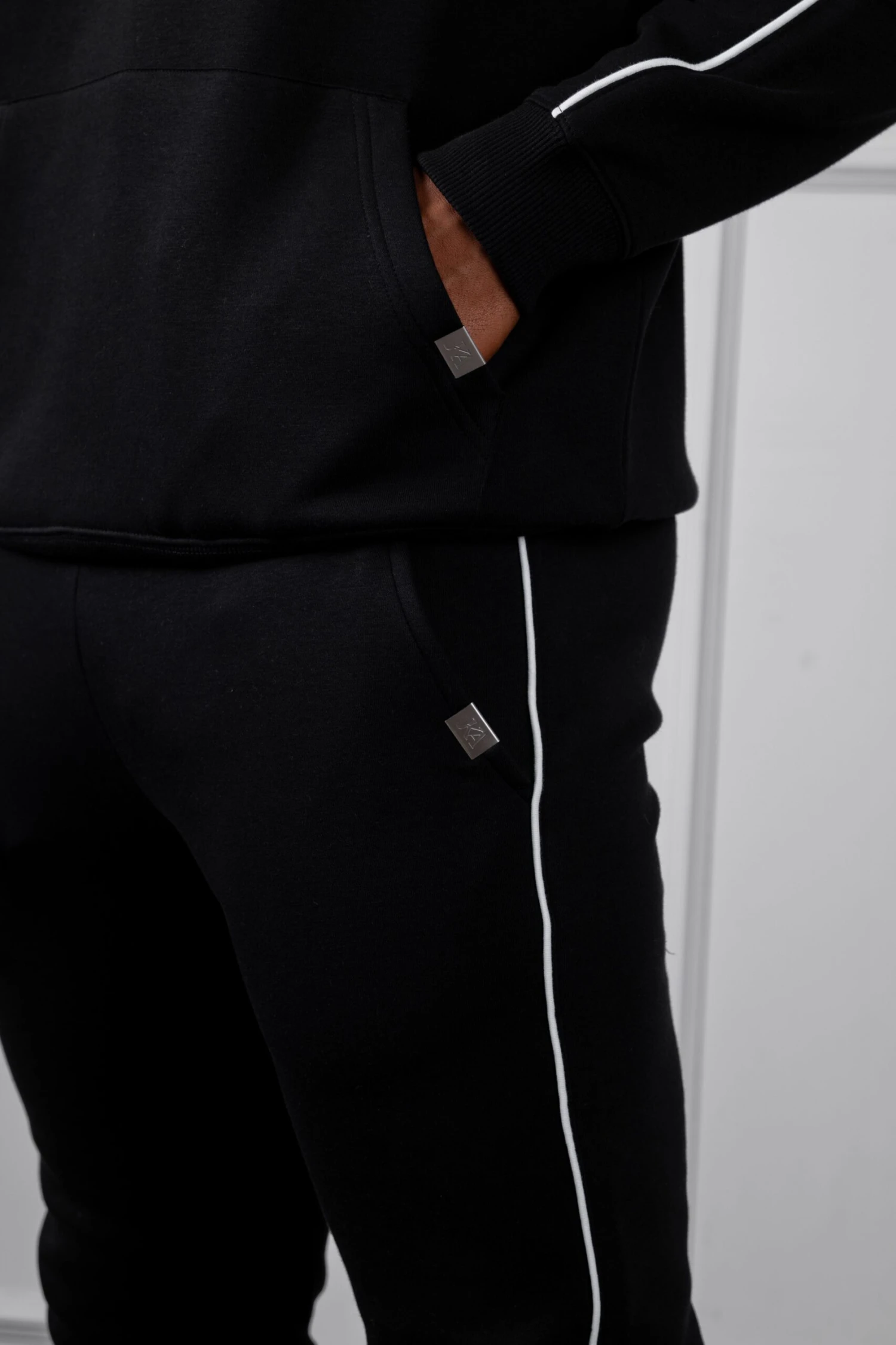Piping Detail Straight Leg Jogger - Black(Piping Detail Straight Leg Jogger Black) 6 Piping Detail Straight Leg Jogger - Black(Piping Detail Straight Leg Jogger Black) - Image 6