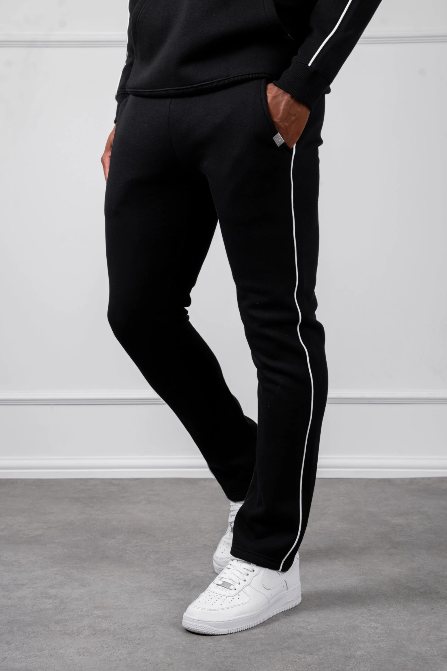 Piping Detail Straight Leg Jogger - Black(Piping Detail Straight Leg Jogger Black) 3 Piping Detail Straight Leg Jogger - Black(Piping Detail Straight Leg Jogger Black) - Image 3