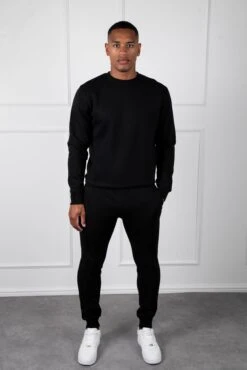 Slim Fit Crew Neck Sweatshirt - Black(Slim Fit Crew Neck Sweatshirt Black) 9 Slim Fit Crew Neck Sweatshirt - Black(Slim Fit Crew Neck Sweatshirt Black) -Jk Attire DSC00643