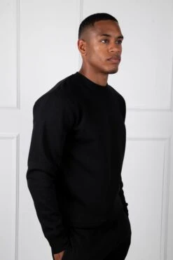 Slim Fit Crew Neck Sweatshirt - Black(Slim Fit Crew Neck Sweatshirt Black) 10 Slim Fit Crew Neck Sweatshirt - Black(Slim Fit Crew Neck Sweatshirt Black) -Jk Attire DSC00655