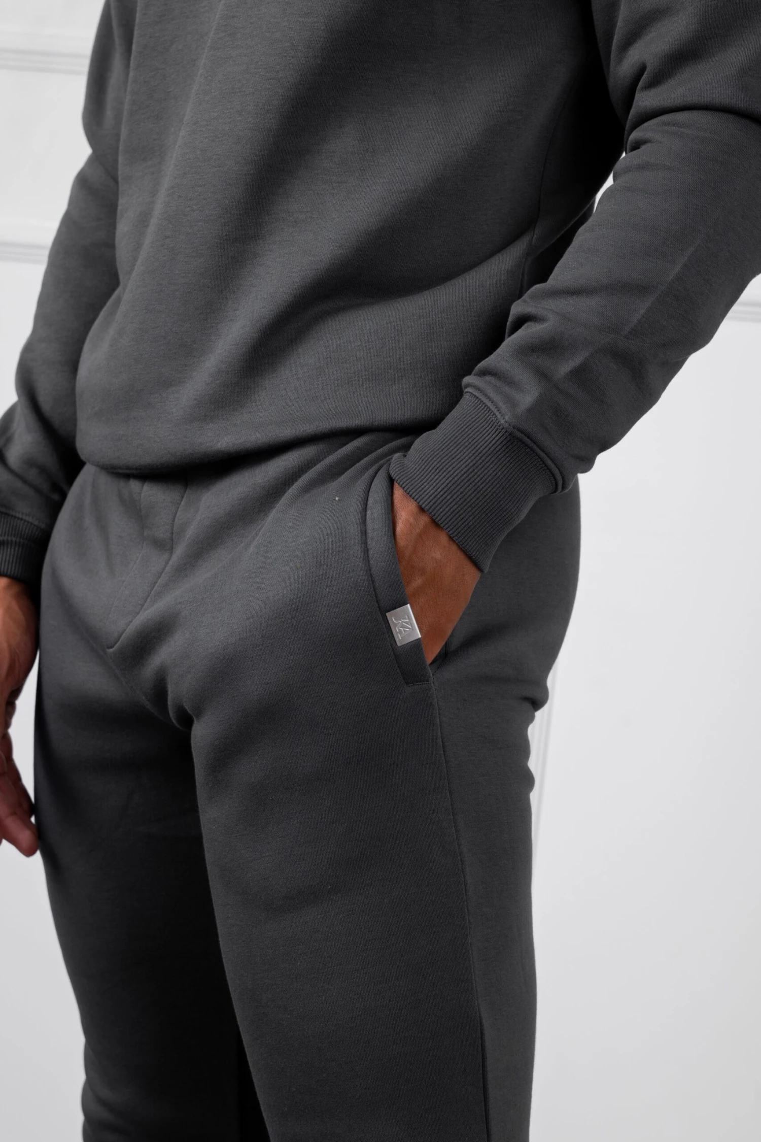 Slim Fit Crew Neck Sweatshirt - Charcoal(Slim Fit Crew Neck Sweatshirt Charcoal) 6 Slim Fit Crew Neck Sweatshirt - Charcoal(Slim Fit Crew Neck Sweatshirt Charcoal) - Image 6