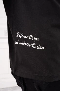 Clipped Puff Print Oversized T-Shirt - Black(Clipped Puff Print Oversized T Shirt Black) -Jk Attire DSC01422