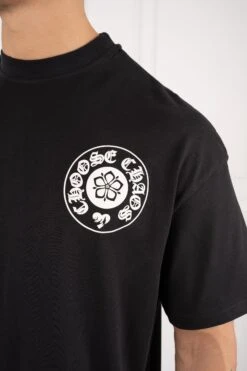 Choose Chaos Puff Print Oversized T-Shirt - Black(New Winter Choose Chaos Puff Print Oversized T Shirt Black) -Jk Attire DSC01438