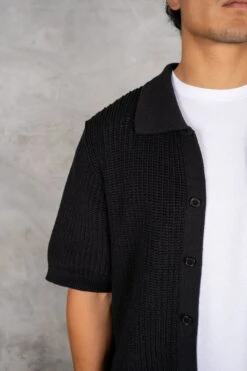 Relaxed Crochet Shirt - Black(Mst14 2421 Bk) -Jk Attire DSC02575 c9111a48 16db 400a 806d 4d4db8018029
