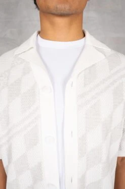 Boxy Checked Knitted Shirt - Grey/White(Boxy Checked Knitted Shirt Grey White) 9 Boxy Checked Knitted Shirt - Grey/White(Boxy Checked Knitted Shirt Grey White) -Jk Attire DSC02610