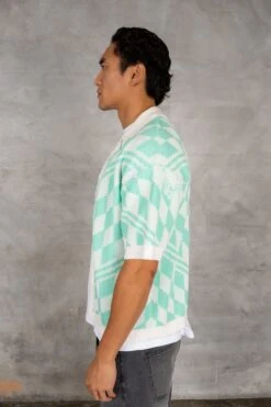 Boxy Checked Knitted Shirt - Mint(Boxy Checked Knitted Shirt Mint Copy) 11 Boxy Checked Knitted Shirt - Mint(Boxy Checked Knitted Shirt Mint Copy) -Jk Attire DSC02652