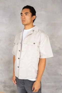 Boxy Nylon Oversized Shirt - Grey(Mst14 2446 Lg) -Jk Attire DSC02658
