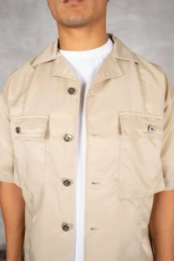 Boxy Nylon Oversized Shirt - Stone(Mst14 2446 St) -Jk Attire DSC02674