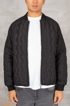 Quilted Ripstop Bomber Jacket - Black(New Quilted Ripstop Bomber Jacket Black)