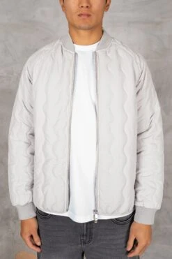 Quilted Ripstop Bomber Jacket - Grey(New Quilted Ripstop Bomber Jacket Grey)