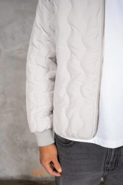Quilted Ripstop Bomber Jacket - Grey(New Quilted Ripstop Bomber Jacket Grey) -Jk Attire DSC02712