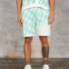Knitted Checked Shorts - Mint(Knitted Checked Shorts Mint)