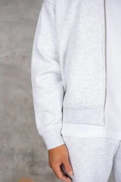 Oversized Boxy Zip Through Hoodie - Grey(Oversized Boxy Zip Through Hoodie Grey) -Jk Attire DSC02775