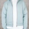 Oversized Boxy Zip Through Hoodie - Light Blue(Oversized Boxy Zip Through Hoodie Light Blue)