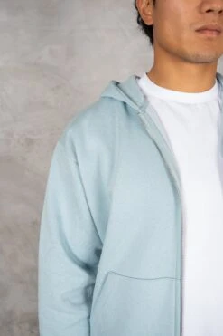 Oversized Boxy Zip Through Hoodie - Light Blue(Oversized Boxy Zip Through Hoodie Light Blue) -Jk Attire DSC02794