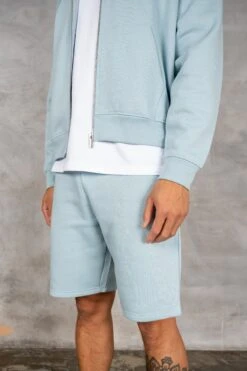 Oversized Boxy Zip Through Hoodie - Light Blue(Oversized Boxy Zip Through Hoodie Light Blue) -Jk Attire DSC02799