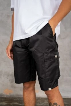 Nylon Cargo Shorts - Black(Msh14 2447 Bk)