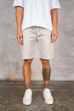Nylon Cargo Shorts - Light Grey(Msh14 2447 Lg) -Jk Attire DSC02851