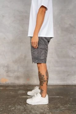 Nylon Cargo Shorts - Charcoal(Msh14 2447 Ch) -Jk Attire DSC02864