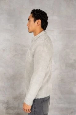 Open Neck Mohair Polo Pullover - Grey(Open Neck Mohair Polo Pullover Grey) -Jk Attire DSC02898 46b7fb26 51f8 432b a29f 1e38d680d2cf