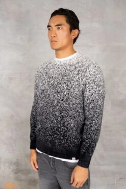 Gradient Fade Mohair Sweatshirt - Black(New Gradient Fade Mohair Sweatshirt Black) -Jk Attire DSC02901