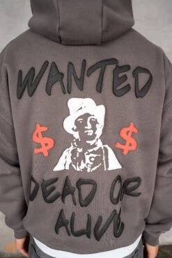 Dead Or Alive Puff Print Hoodie - Charcoal(Dead Or Alive Puff Print Hoodie Charcoal) -Jk Attire DSC02924 9a3e3c7e 6353 4b16 b088 2c2932198853