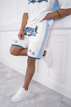 Chaos Crest Short - White/Pale Blue(Chaos Crest Short White Pale Blue) -Jk Attire DSC05833 10d2846f 1884 44e1 bcf7 a12cd3c76dd9