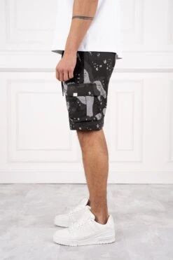 Heavy Duty Cargo Shorts - Grey Camo(New Ss24 Heavy Duty Cargo Shorts Grey Camo) -Jk Attire DSC06330