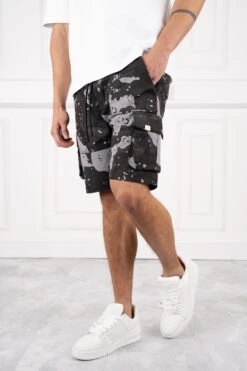 Heavy Duty Cargo Shorts - Grey Camo(New Ss24 Heavy Duty Cargo Shorts Grey Camo) -Jk Attire DSC06332