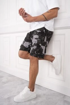 Heavy Duty Cargo Shorts - Grey Camo(New Ss24 Heavy Duty Cargo Shorts Grey Camo) -Jk Attire DSC06340