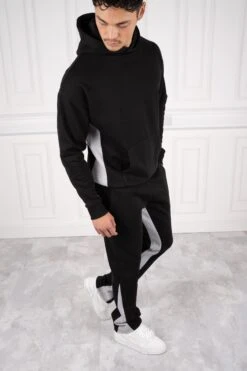 Vintage Flare Panel Tracksuit Joggers - Black/Grey(New Summer Vintage Flare Panel Tracksuit Joggers Black Grey) -Jk Attire DSC06945copy