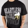 Heartless Oversized Puff Print T-Shirt - Black(New Heartless Oversized Puff Print T Shirt Black)