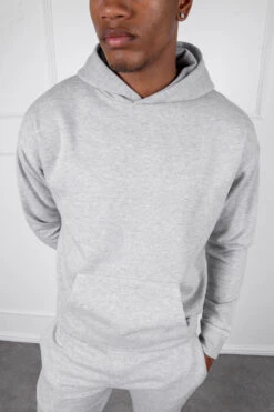 Slim Fit Hoodie - Grey Marl(Slim Fit Hoodie Grey Marl) -Jk Attire DSC09940