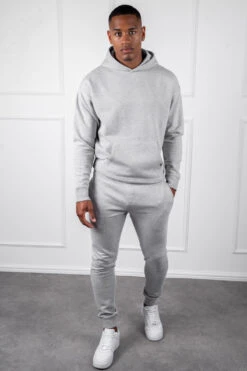 Slim Fit Hoodie - Grey Marl(Slim Fit Hoodie Grey Marl) -Jk Attire DSC09952 69657111 80b3 487d 82a8 3992ce5101d1