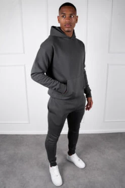 Slim Fit Hoodie - Charcoal(Slim Fit Hoodie Charcoal) -Jk Attire DSC09975