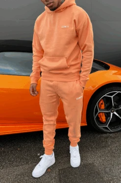 Day To Day Slim Fit Full Tracksuit - Pastel Orange(Day To Day Slim Fit Full Tracksuit Pastel Rose) -Jk Attire DTDORANGE 1
