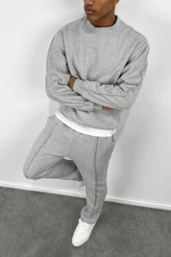 Relaxed Pintuck Joggers - Grey Marl(Premium Pintuck Joggers Grey Marl) -Jk Attire E 332ae2d7 e566 454a a49e d3bd5771c222