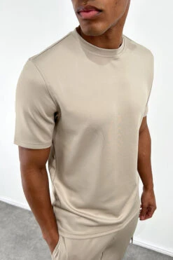 Day To Day Scuba Slim Fit T-Shirt - Taupe(Day To Day Scuba Slim Fit T Shirt Taupe)