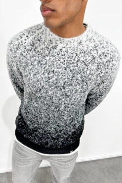 Gradient Fade Mohair Sweatshirt - Black(New Gradient Fade Mohair Sweatshirt Black) -Jk Attire E d19323f3 061f 4e0f 8e2b 86acb2b9c893