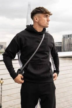 Vintage Flare Panel Tracksuit Hoodie - Black/Grey(New Summer Day To Day Vintage Flare Panel Tracksuit Black Grey) -Jk Attire FLARE2