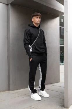 Vintage Flare Panel Tracksuit Joggers - Black/Grey(New Summer Vintage Flare Panel Tracksuit Joggers Black Grey) -Jk Attire FLARE4 31756bc6 d21f 4f94 9fa6 f3db6bd15470