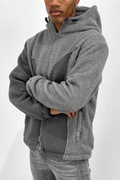 Flame Split Sherpa Pull Over - Grey/Charcoal(New Flame Split Sherpa Pull Over Grey Charcoal) -Jk Attire F 9cdf254b 2dd3 4595 a5d7 1e1c5b1827e7