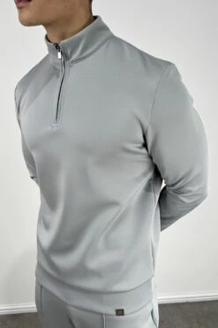 Scuba Quarter Zip Jumper - Grey(New Scuba Quarter Zip Jumper Grey) -Jk Attire GREY3 b56a2409 4ec5 4d6d 89d1 13e0c697462e